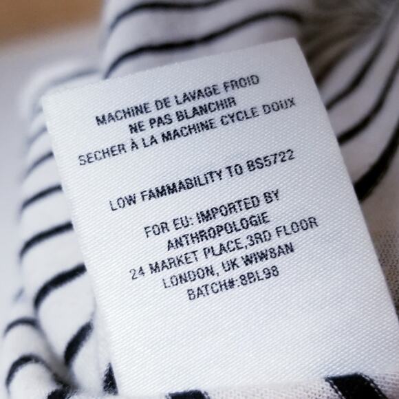 ANTHROPOLOGIE SLOANE ROUGE Stripes Tie-Dye Tunic Linen Blend - Size M - Picture 7 of 8